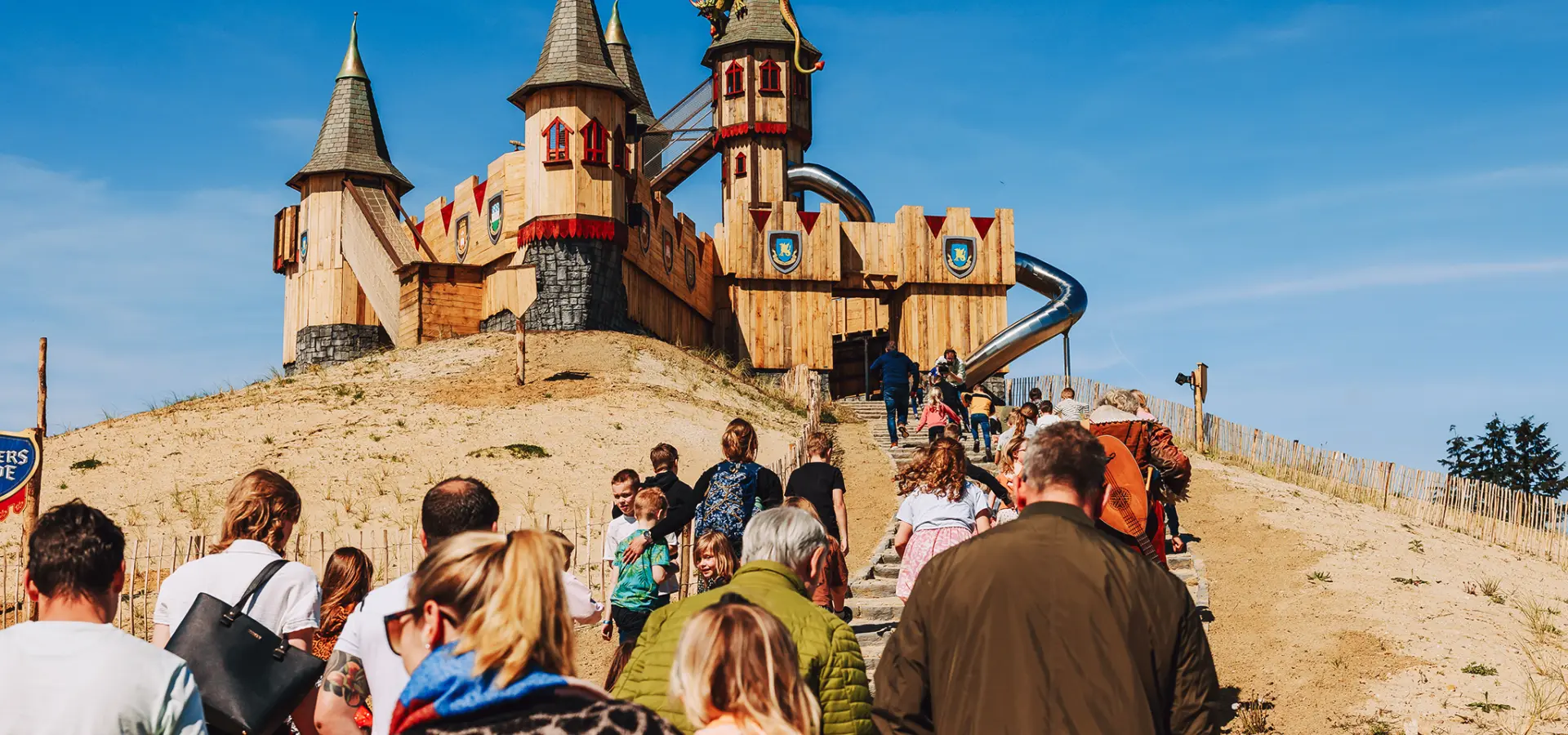 Speelkasteel mensen trappen