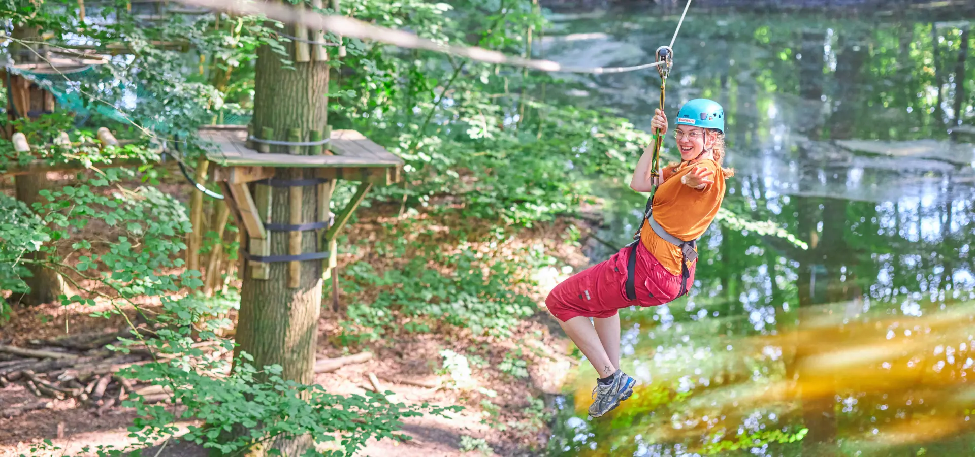 Fun Forest Zipline Water Vrouw 2